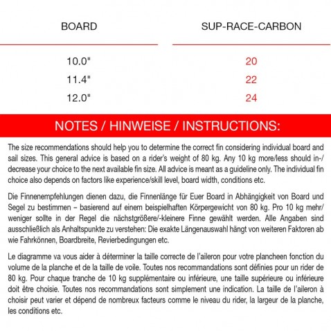 MAUI ULTRA FINS SUP RACE CARBON MAUI ULTRA FINS SUP RACE CARBON